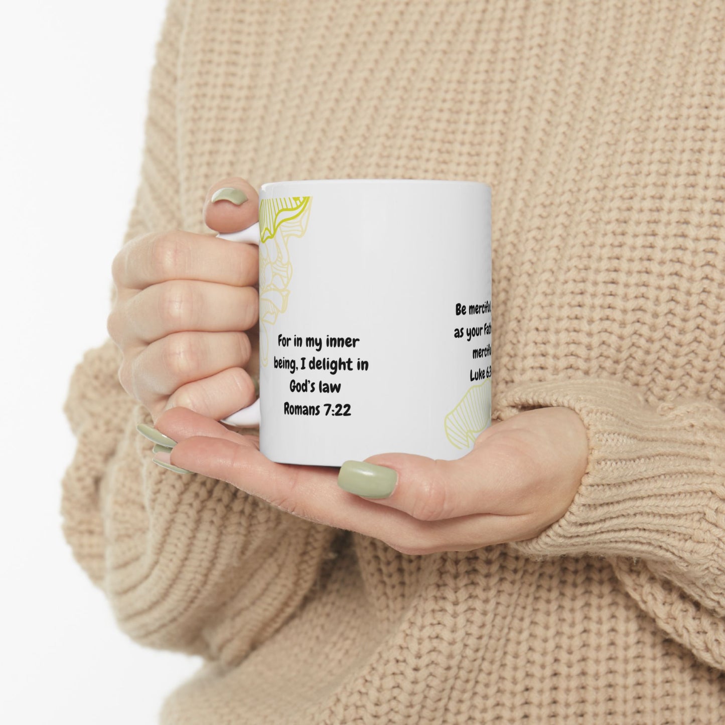 Merciful Messages Ceramic Mug - Inspirational Gift, Coffee Cup, Bible Verse Mug