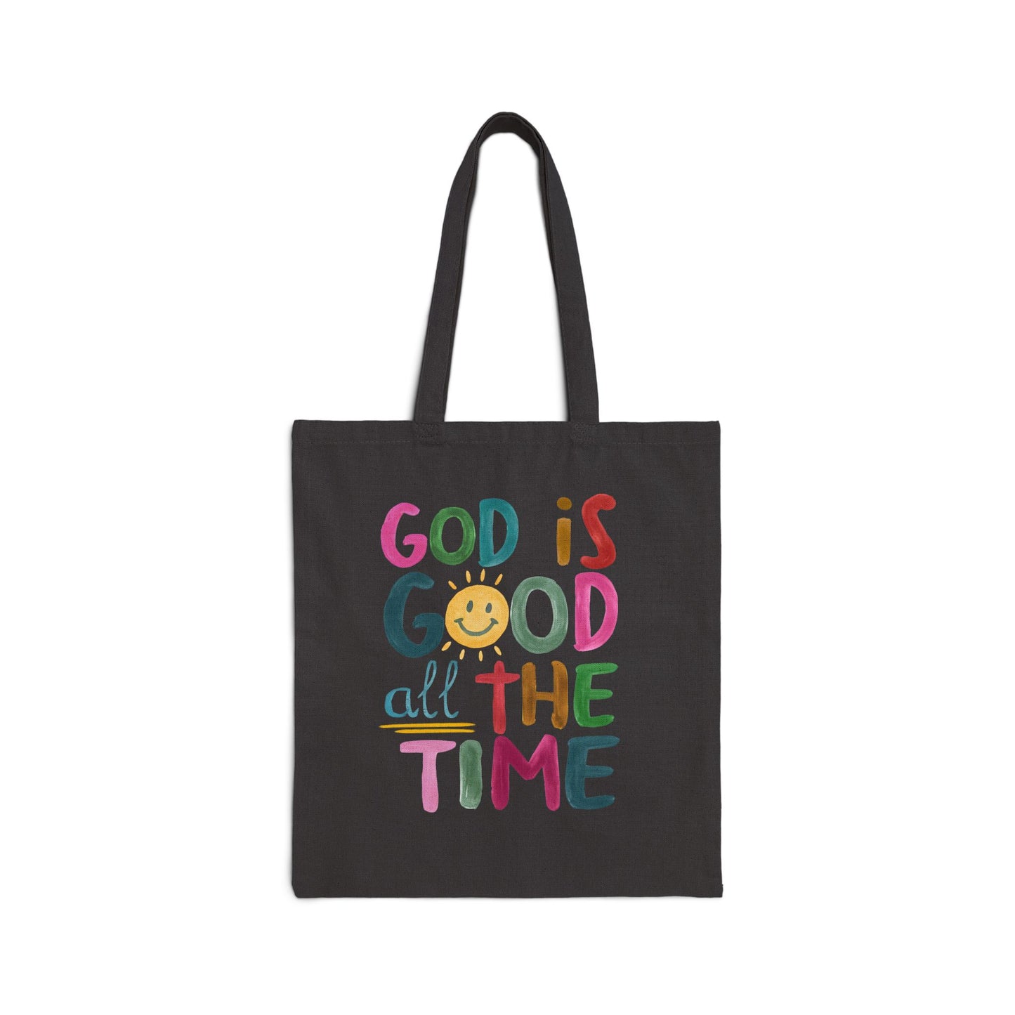 Cotton Canvas Tote Bag with Inspirational Quote