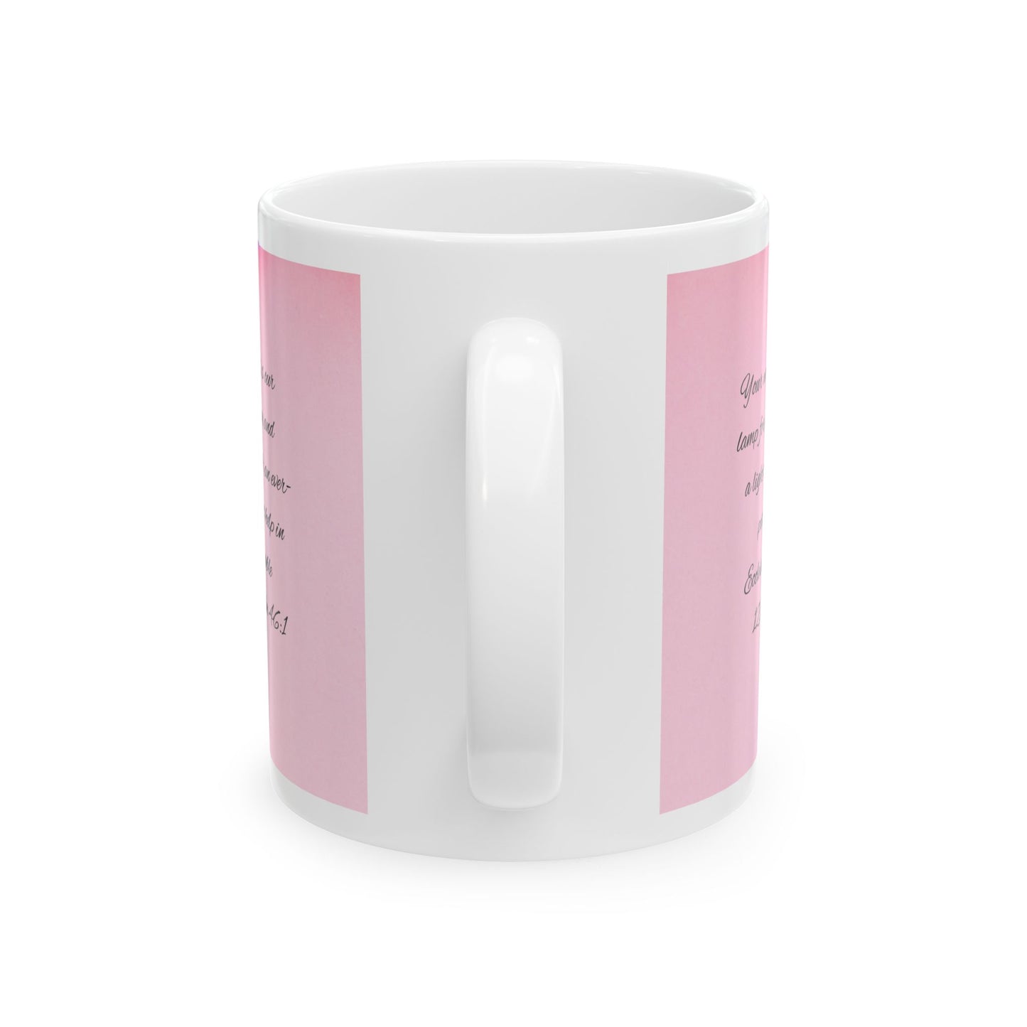 Religious Ceramic Mug with Inspirational Psalm Quote, Christian Gift