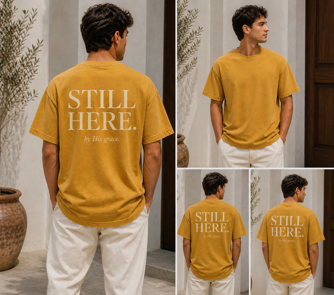 Still Here by His Grace Shirt | Faith Tee | Christian Minimalist T-Shirt