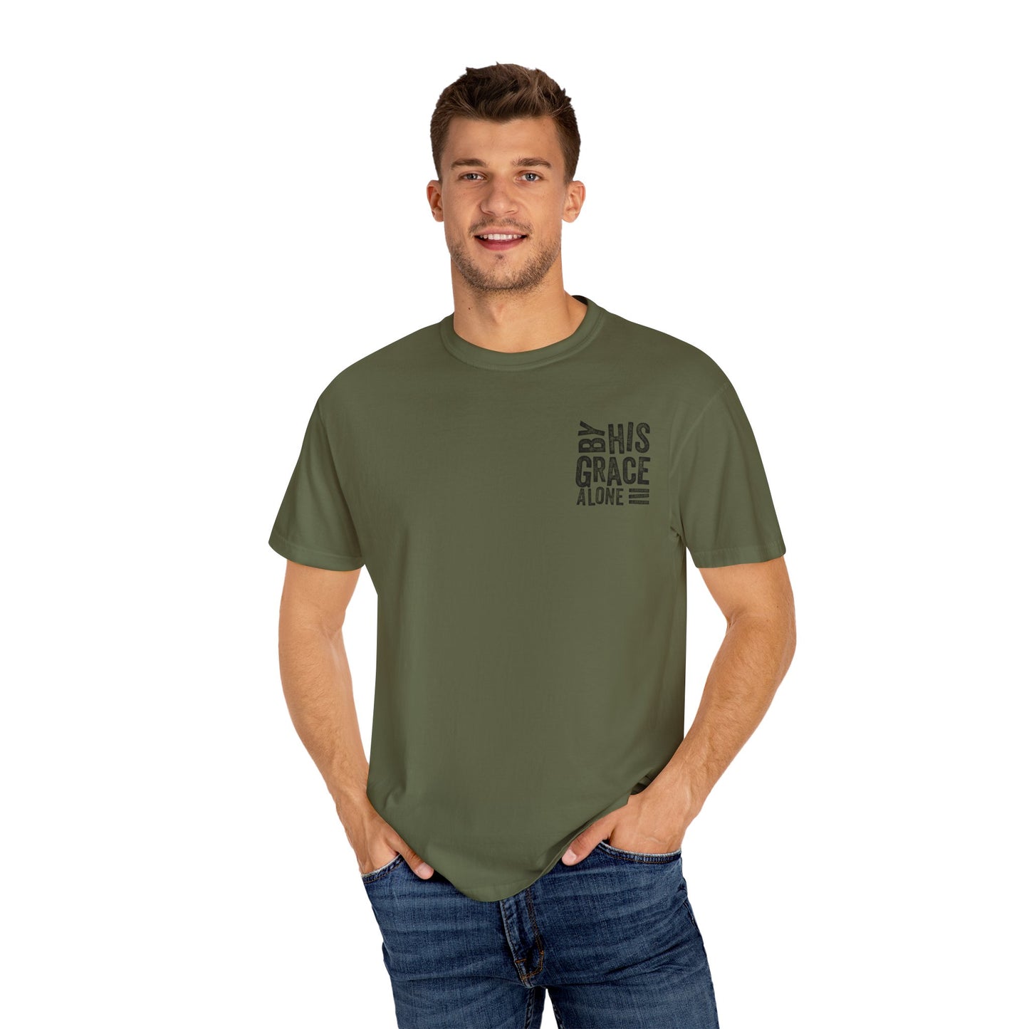 By his grace alone unisex Garment-Dyed T-shirt