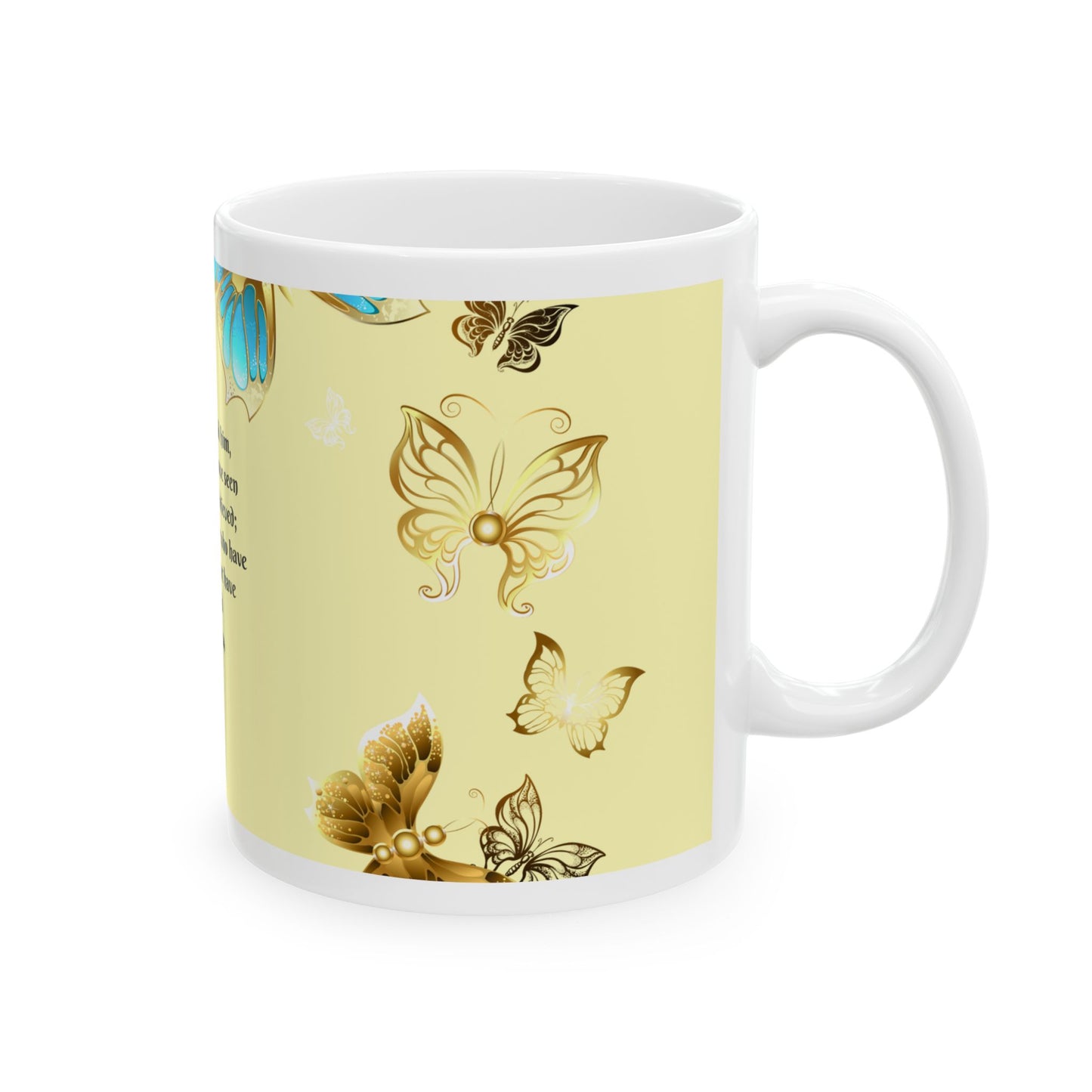 Inspirational Butterfly Mug, Faith-Based Coffee Mug, Gift for Believers