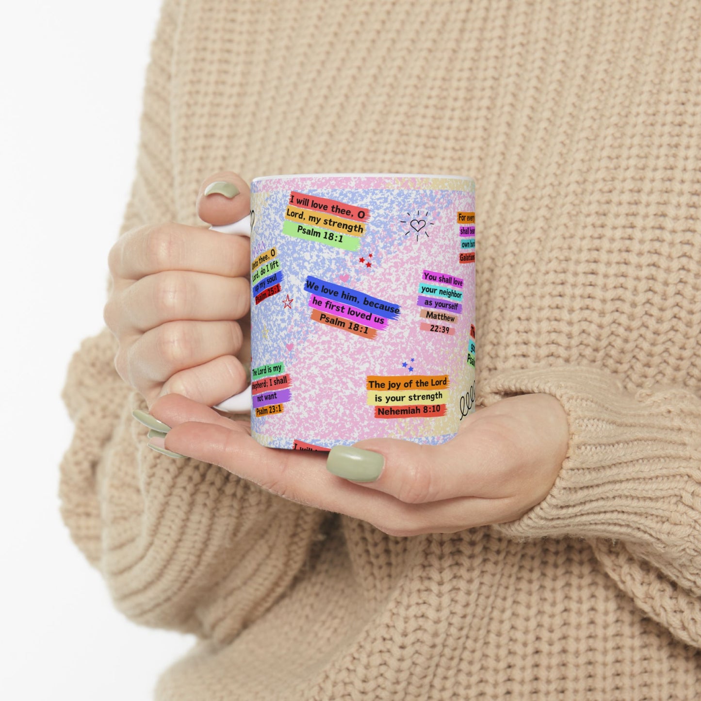 Inspirational Quote Mug - Affirmation Drinkware, Cute Coffee Cup, Bible Verses Mug, Positive Vibes, Gift for Friends