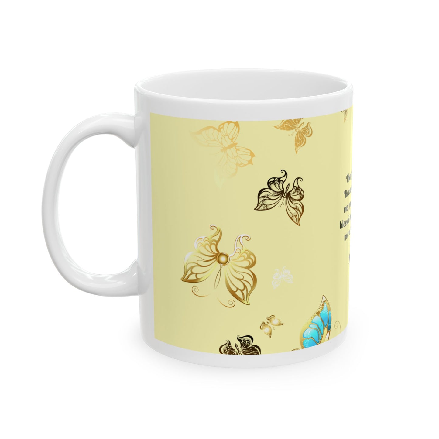 Inspirational Butterfly Mug, Faith-Based Coffee Mug, Gift for Believers