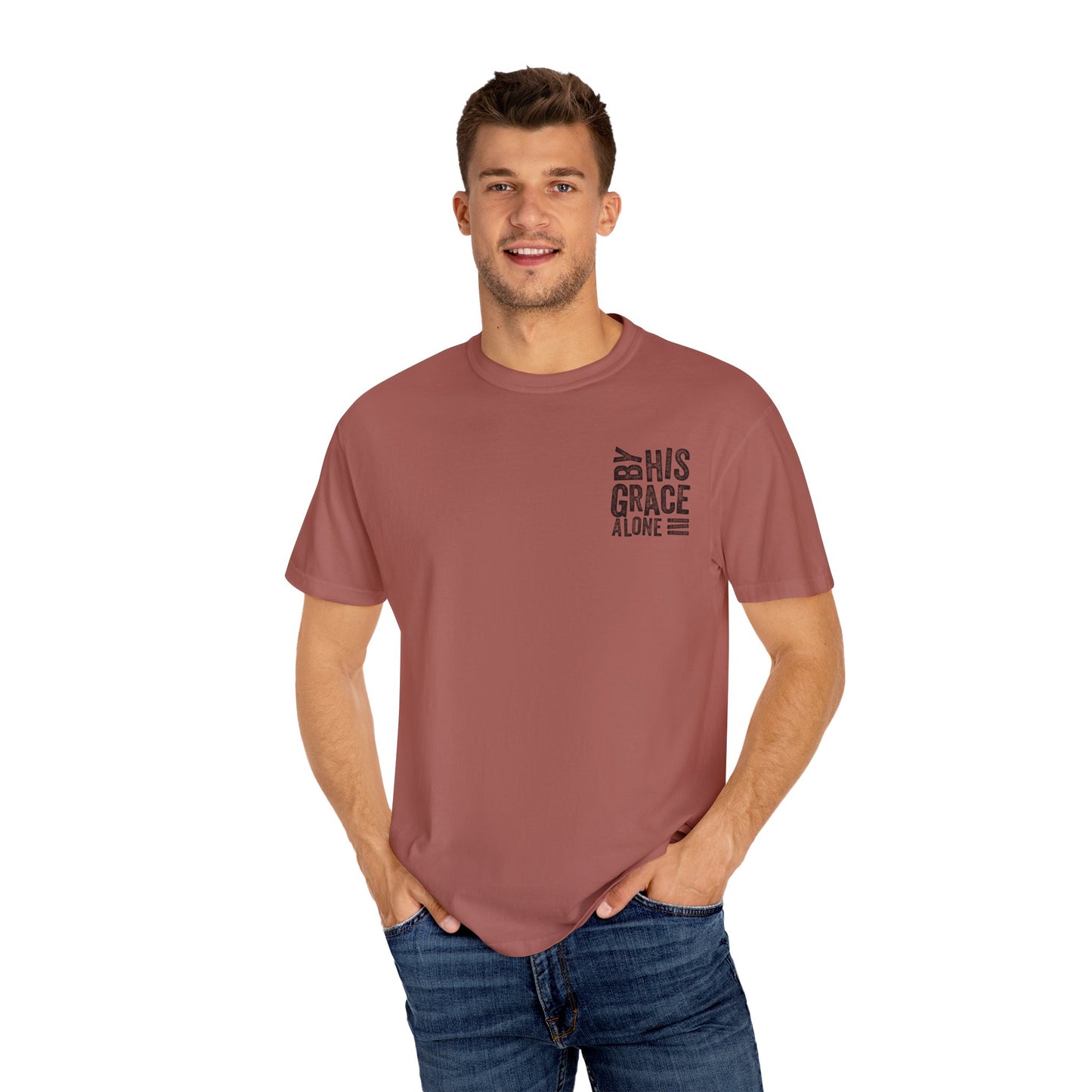 By his grace alone unisex Garment-Dyed T-shirt