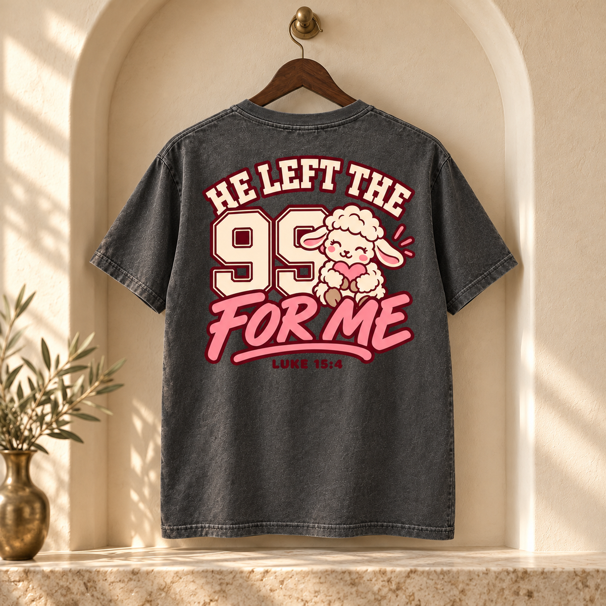 He Left the 99 for Me – Christian T-Shirt | Pepper