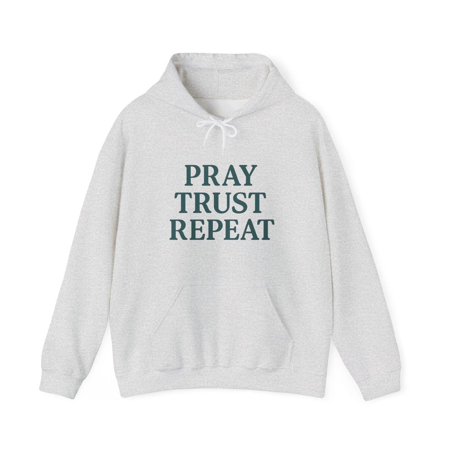 Inspirational Hoodie for Comfort and Faith | Pray Trust Repeat Sweatshirt