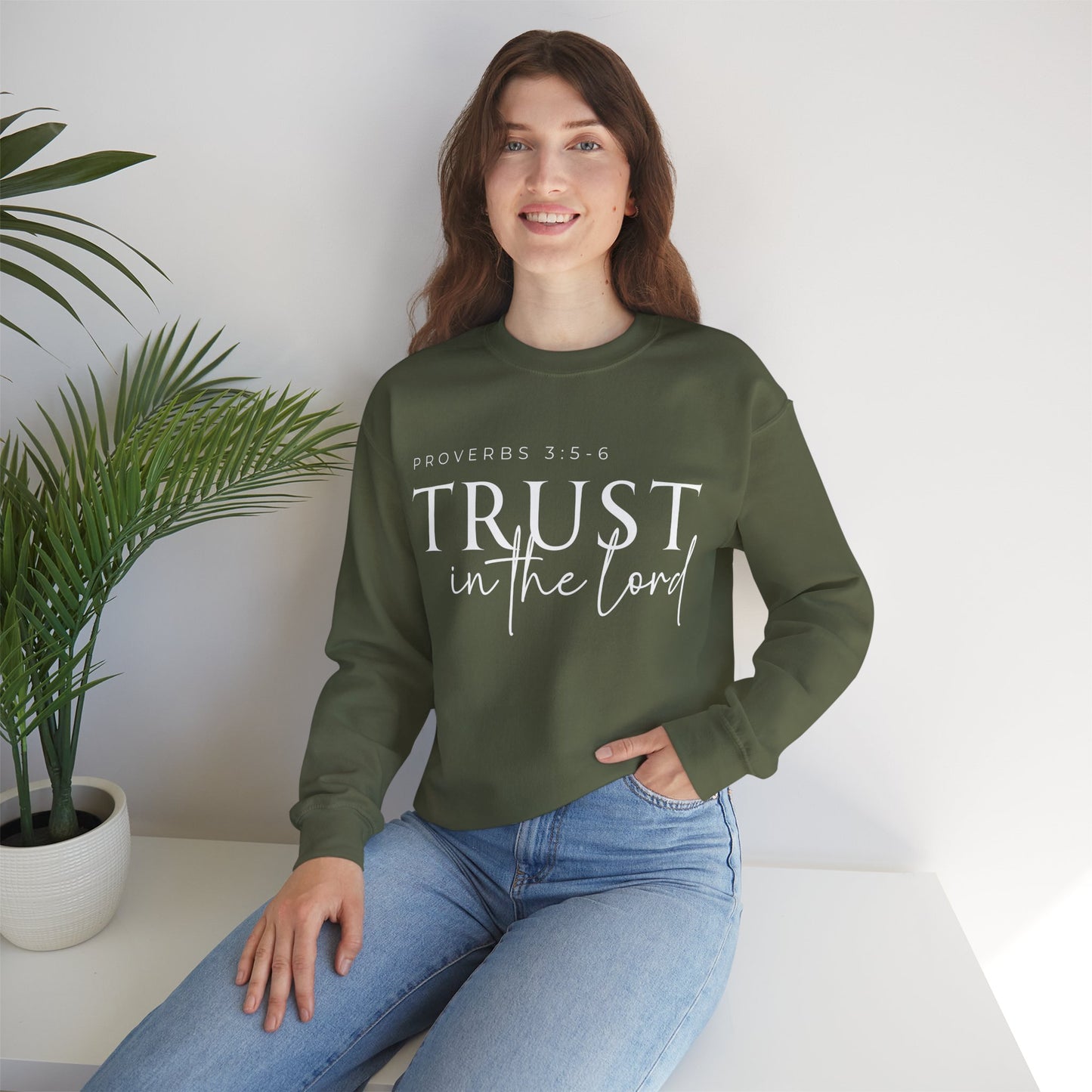 Trust in the Lord Unisex Heavy Blend Crewneck Sweatshirt