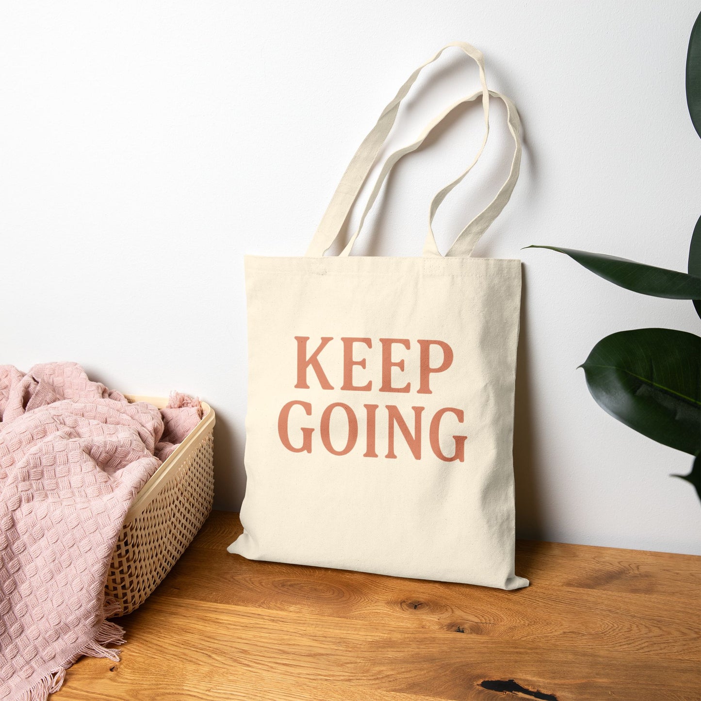 Motivational Cotton Canvas Tote Bag