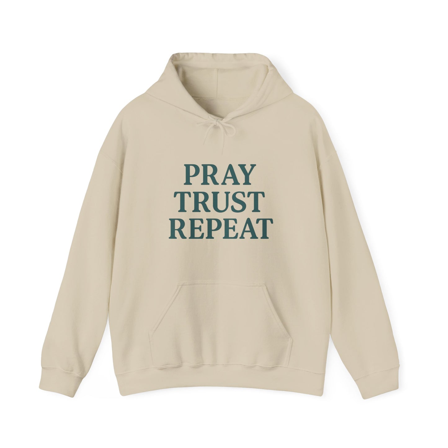 Inspirational Hoodie for Comfort and Faith | Pray Trust Repeat Sweatshirt