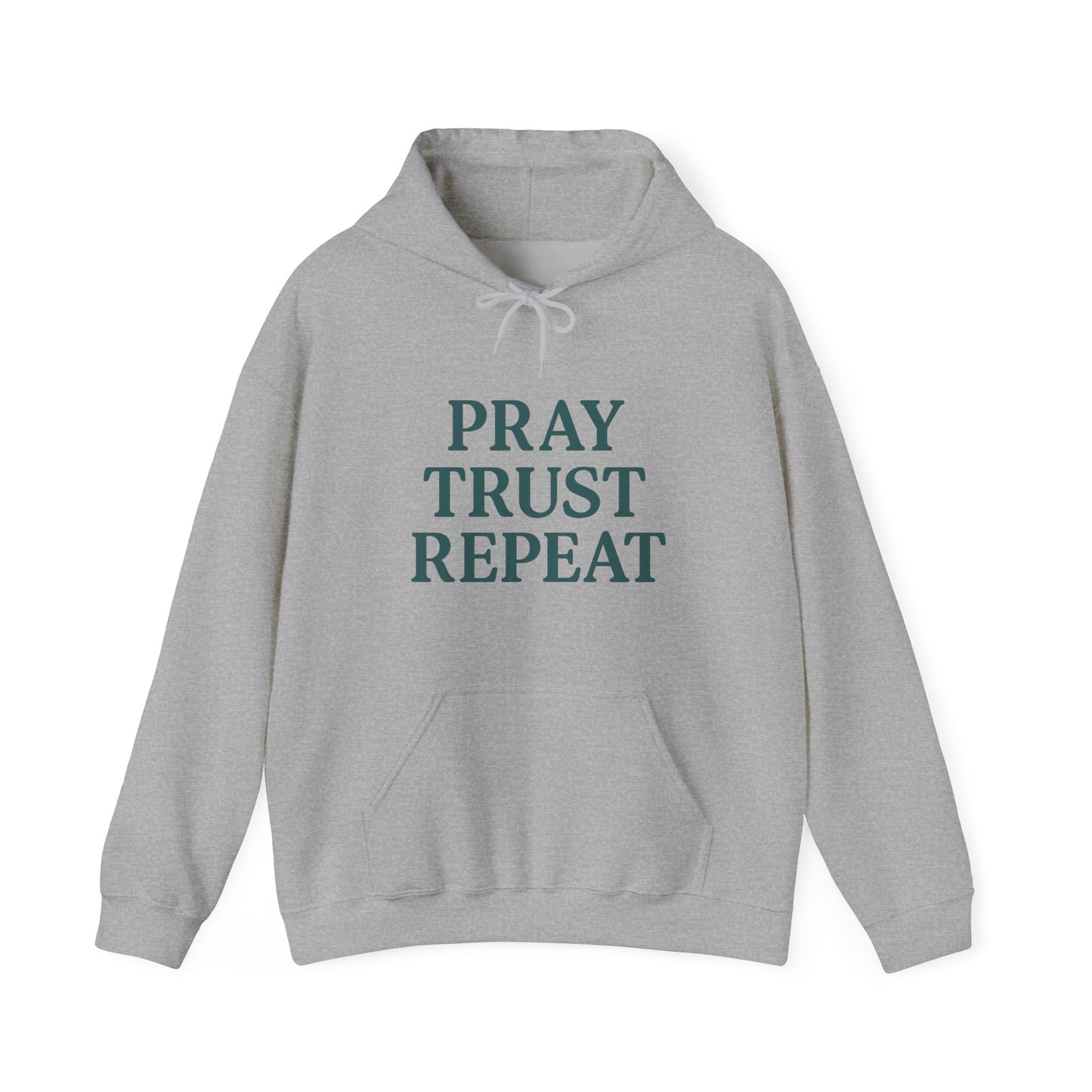 Inspirational Hoodie for Comfort and Faith | Pray Trust Repeat Sweatshirt