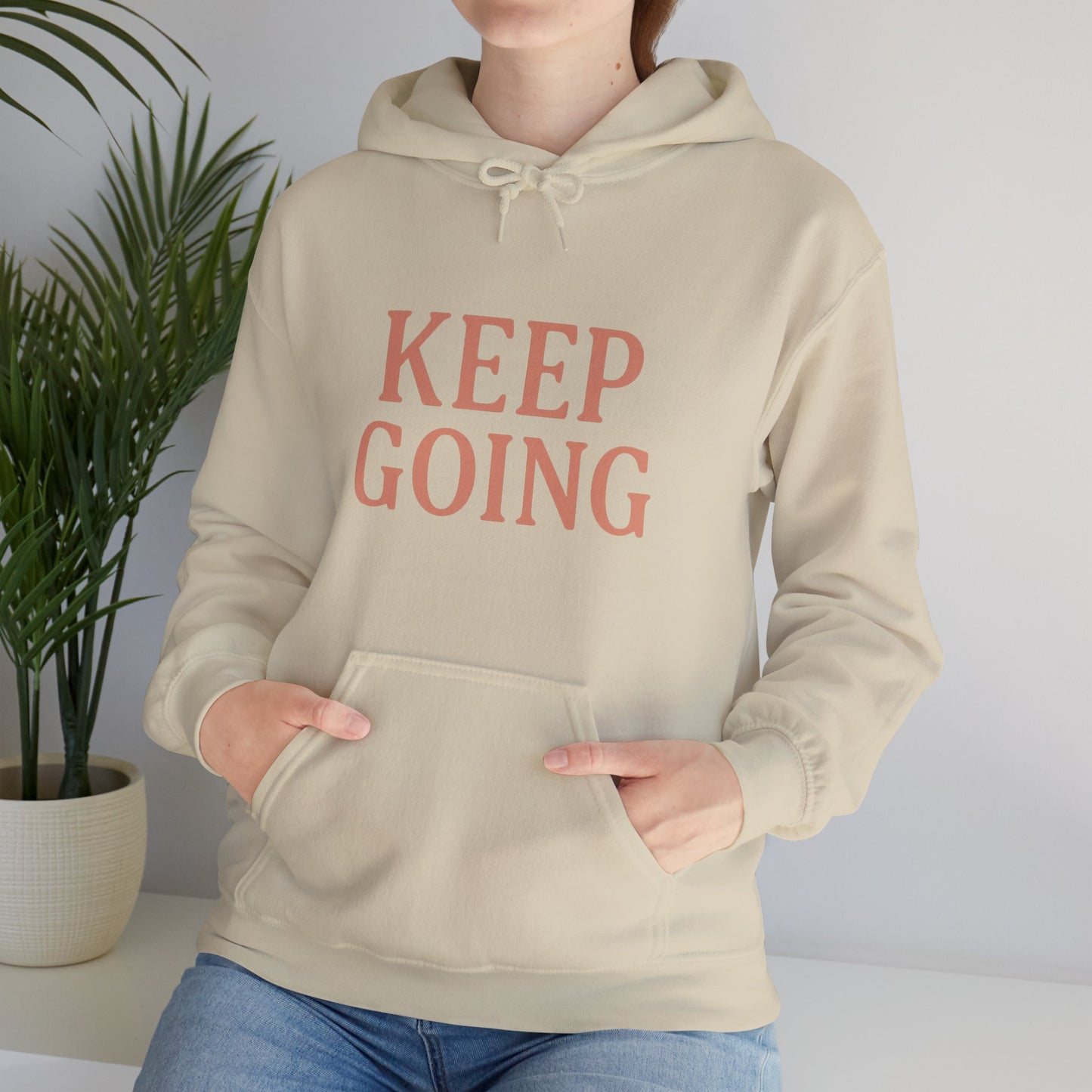 Motivational Unisex Hoodie - Keep Going, Cozy Sweatshirt