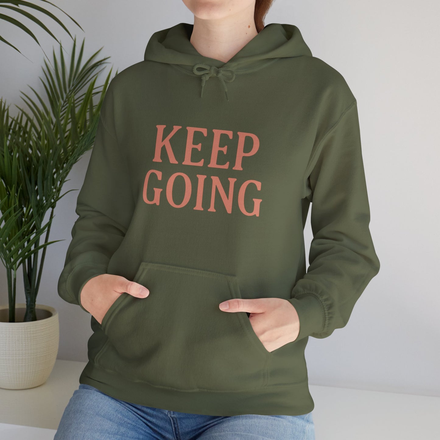Motivational Unisex Hoodie - Keep Going, Cozy Sweatshirt