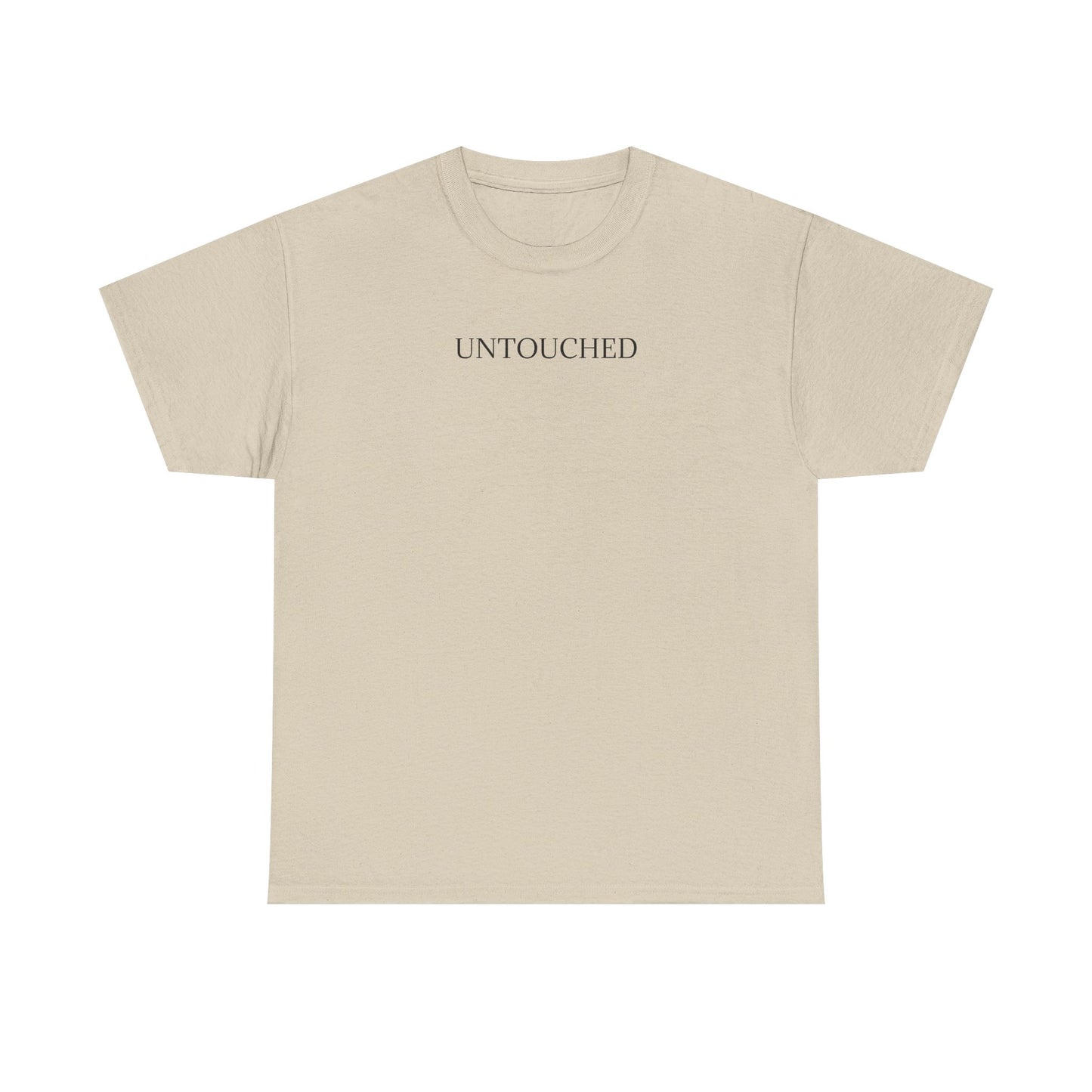 Untouched Minimalist Tee — "UNTOUCHED" Text Shirt