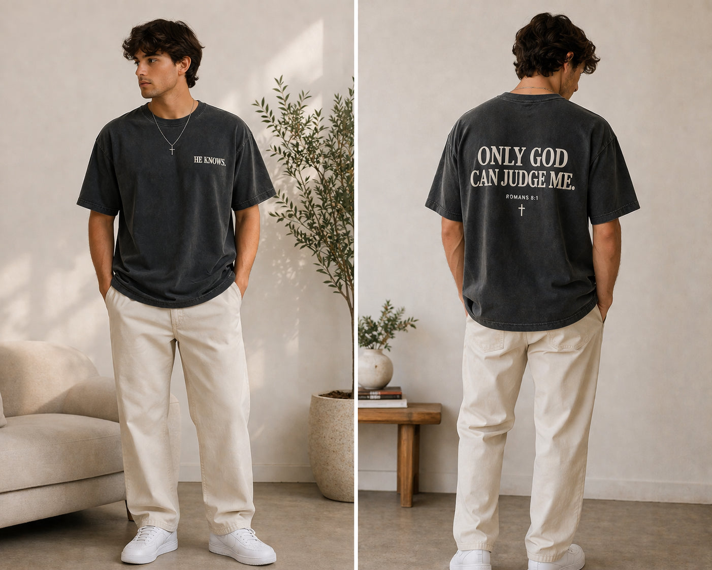 He Knows Shirt | Minimalist Christian Tee | Faith Based Unisex T-Shirt