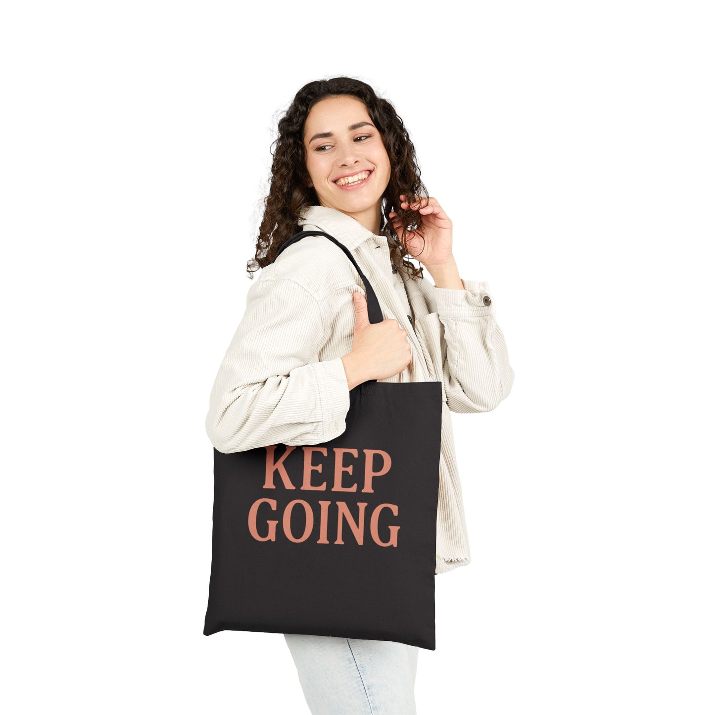 Motivational Cotton Canvas Tote Bag
