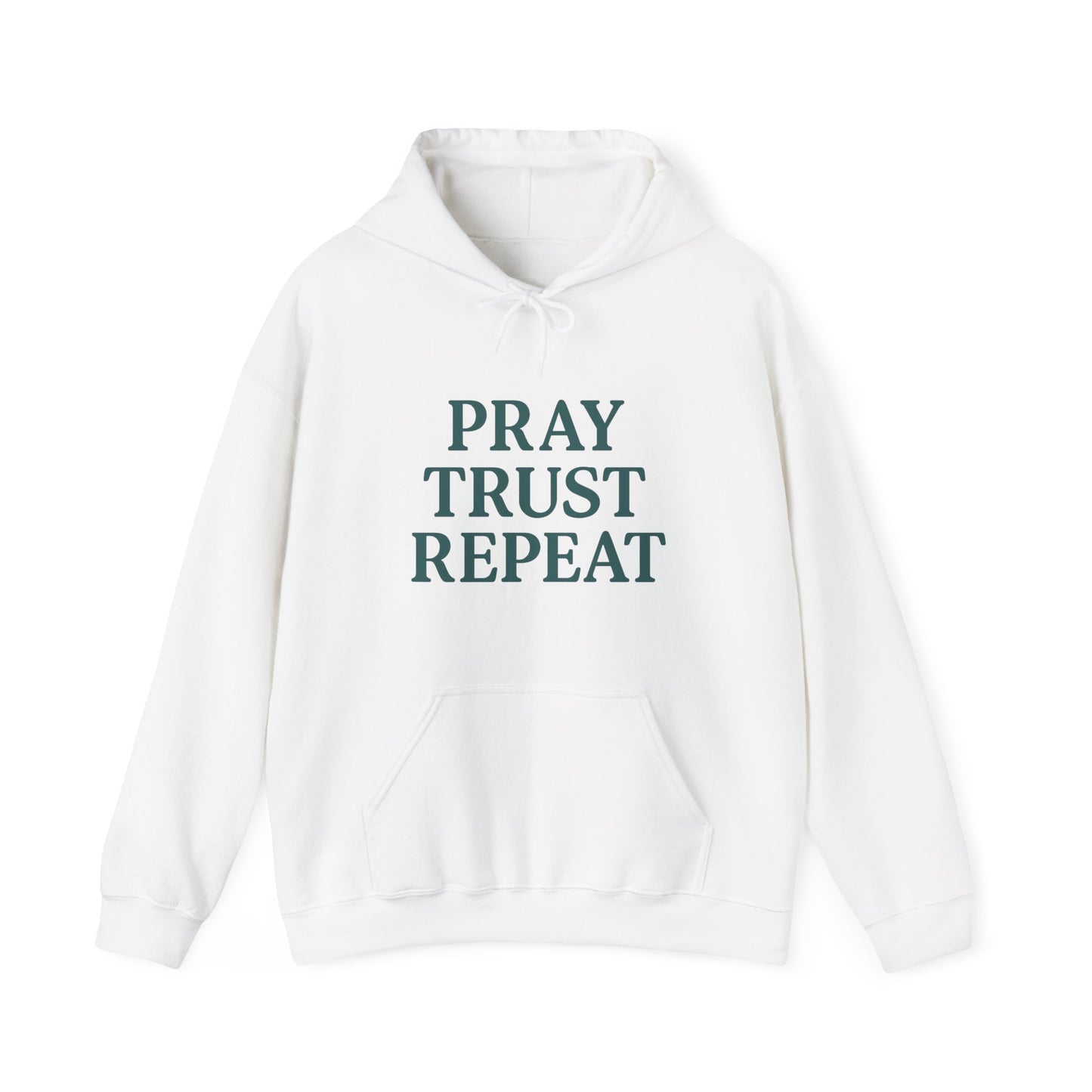 Inspirational Hoodie for Comfort and Faith | Pray Trust Repeat Sweatshirt
