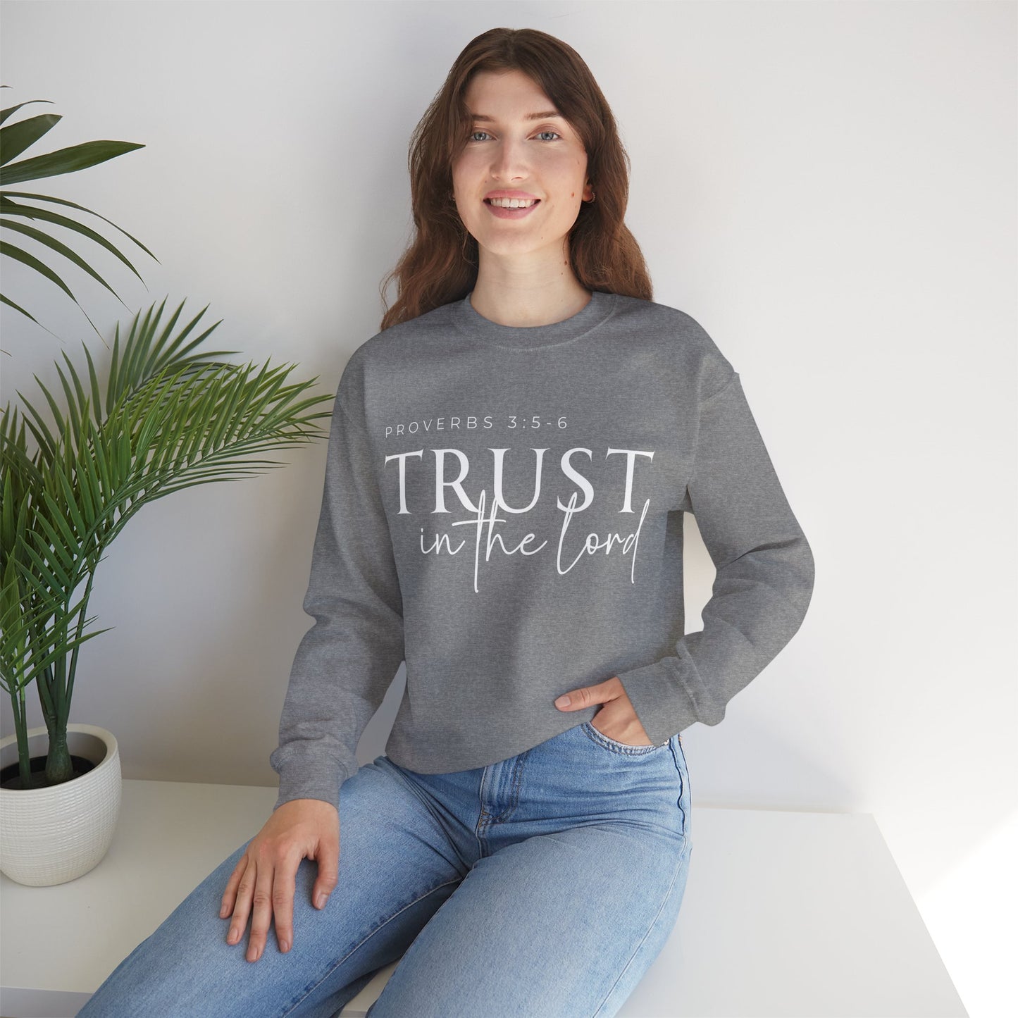Trust in the Lord Unisex Heavy Blend Crewneck Sweatshirt