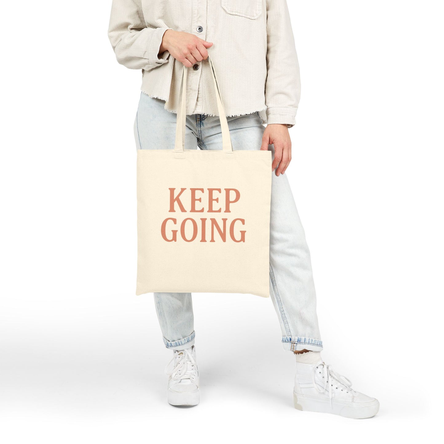 Motivational Cotton Canvas Tote Bag