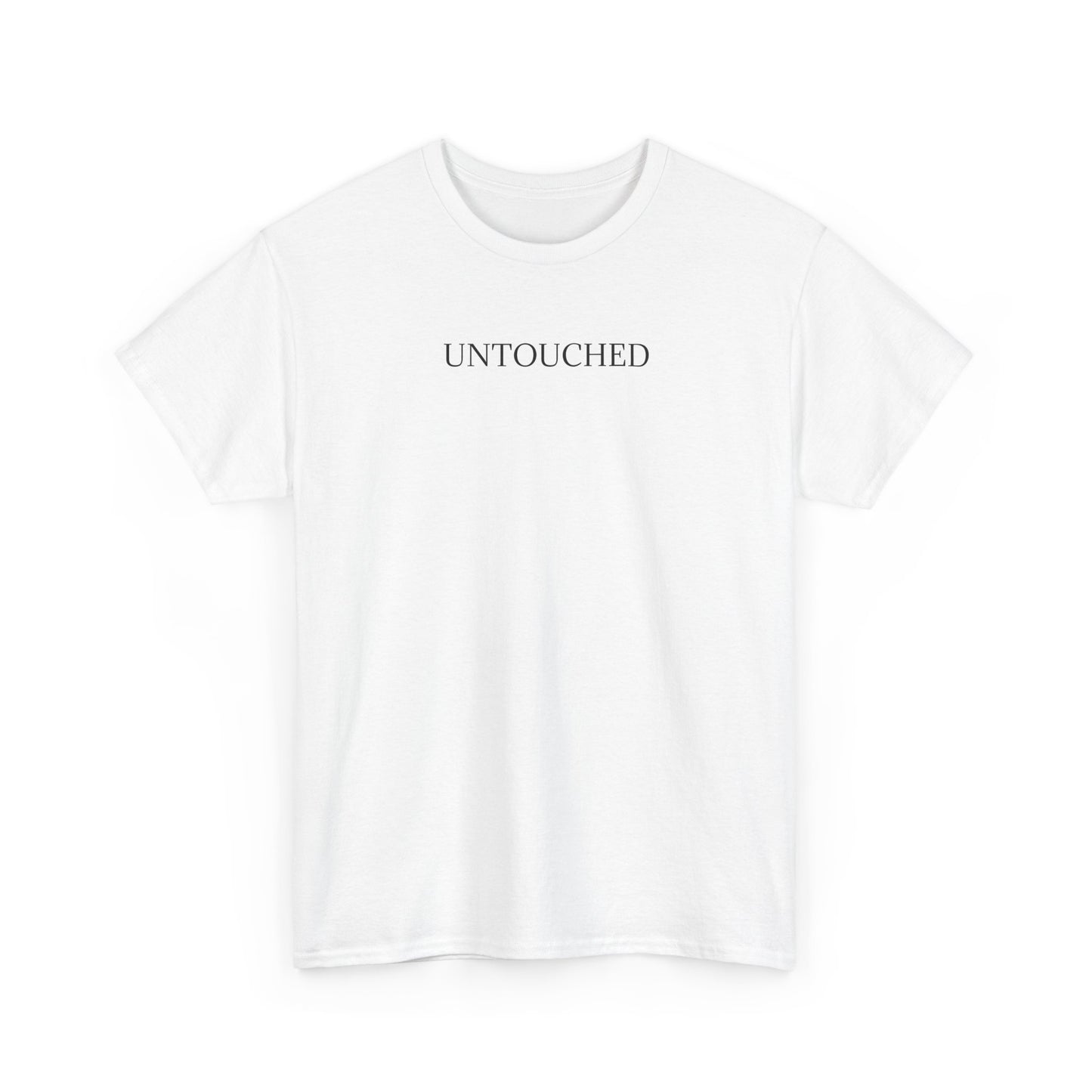 Untouched Minimalist Tee — "UNTOUCHED" Text Shirt