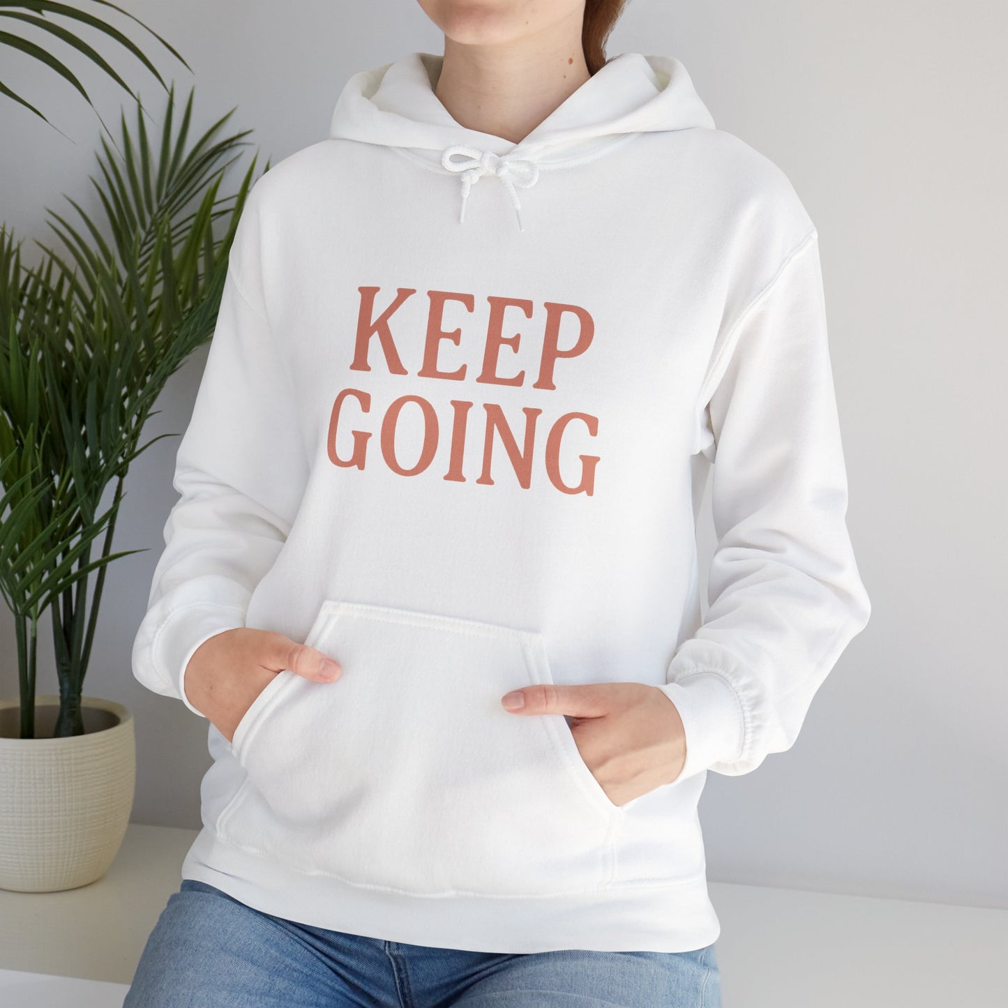 Motivational Unisex Hoodie - Keep Going, Cozy Sweatshirt