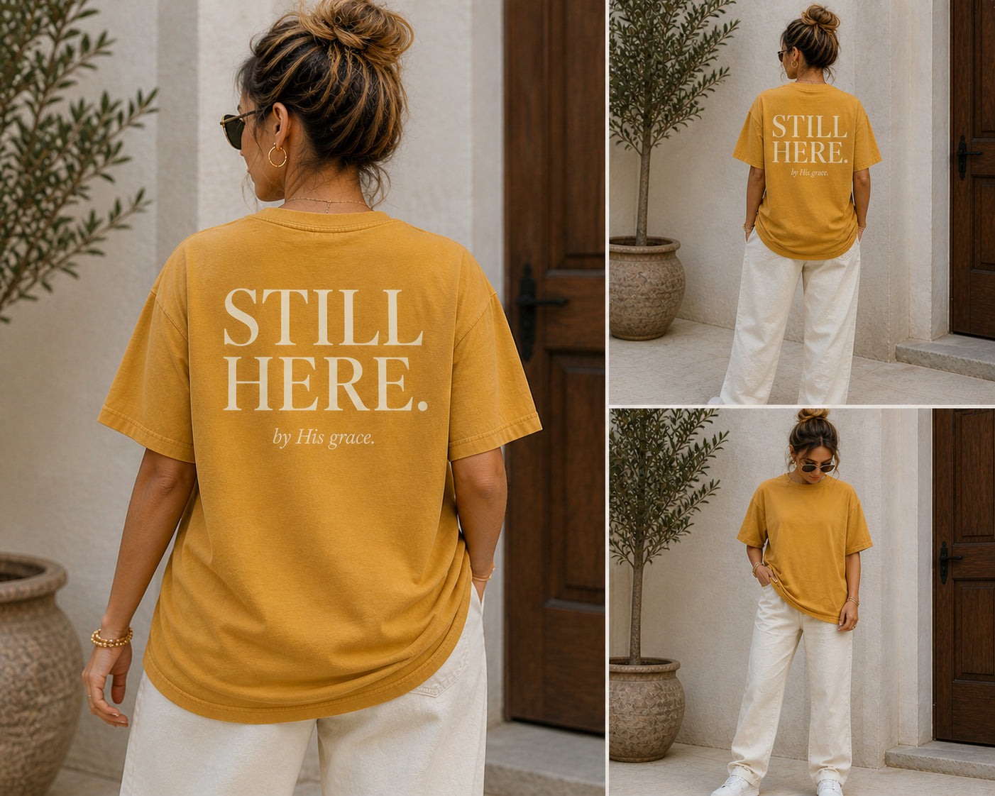 Still Here by His Grace Shirt | Faith Tee | Christian Minimalist T-Shirt