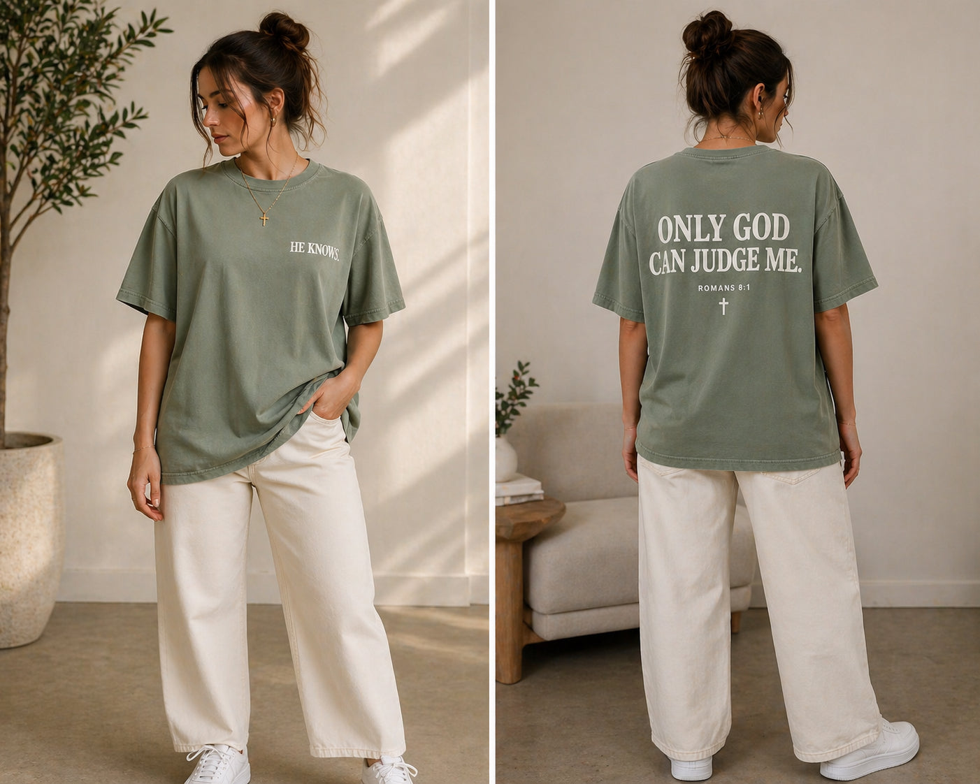 Only God Can Judge Me Shirt | Faith Tee | Christian Minimalist T-Shirt