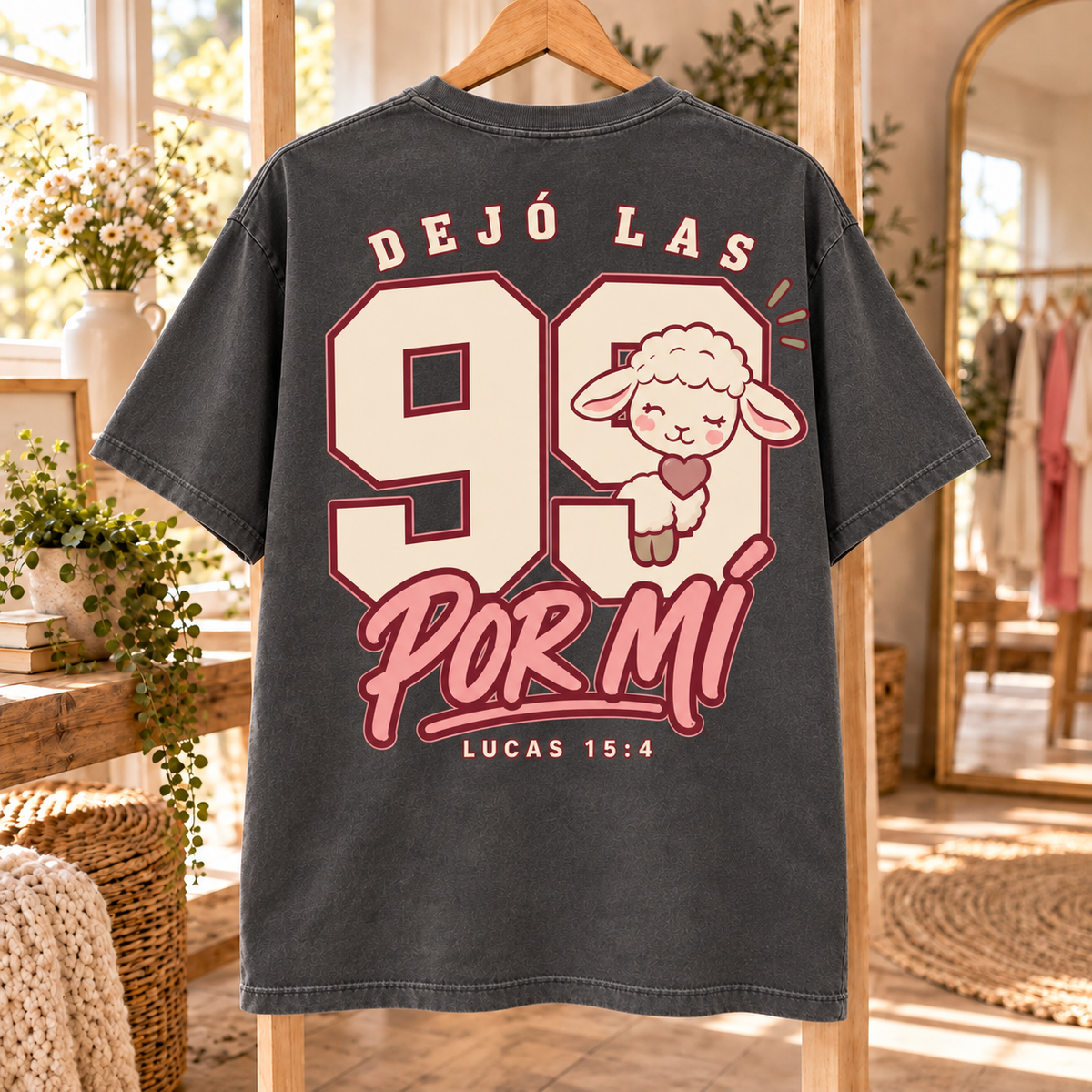 Dejó las 99 por Mí – Comfort Colors® Christian T-Shirt | Pepper