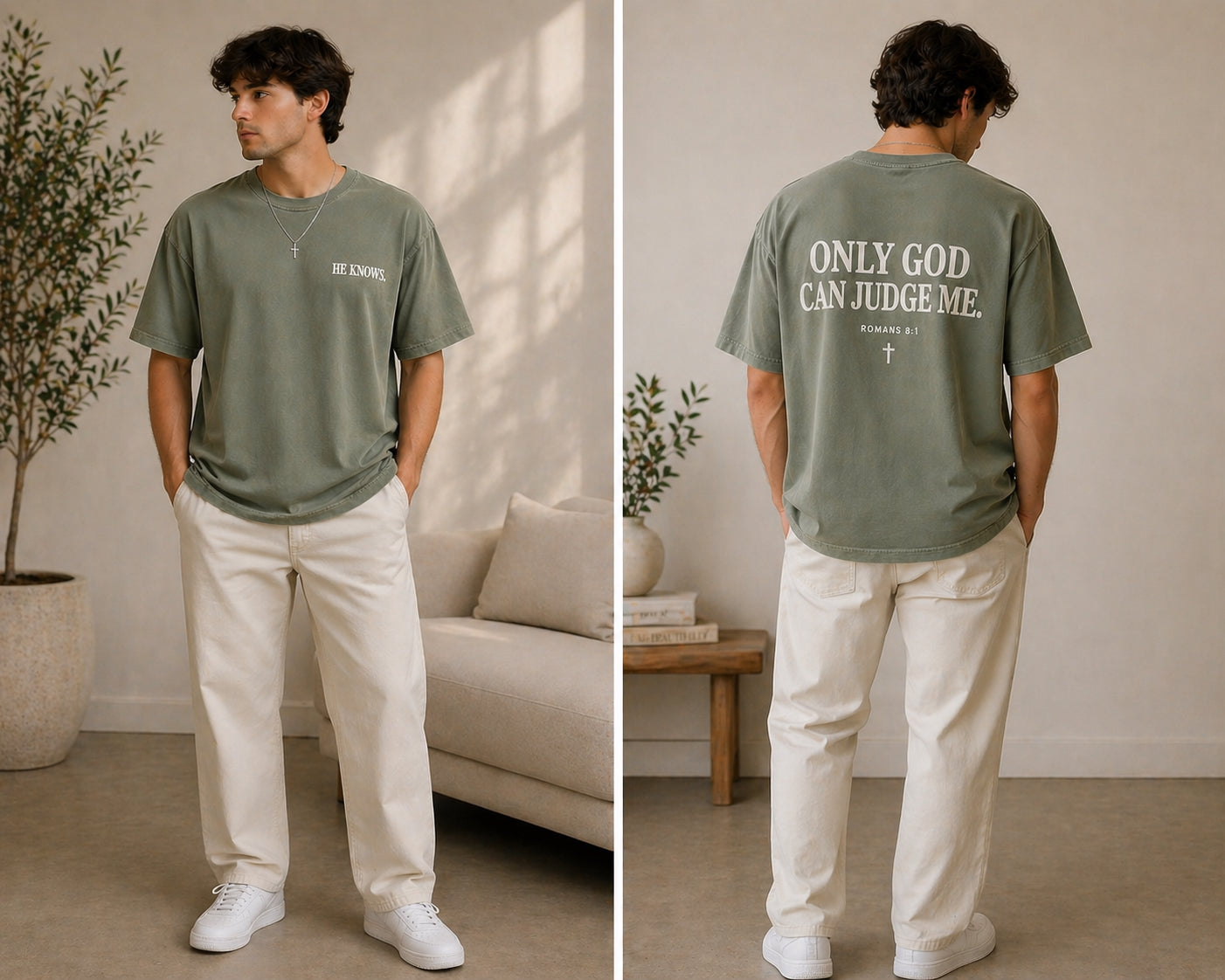 Only God Can Judge Me Shirt | Faith Tee | Christian Minimalist T-Shirt
