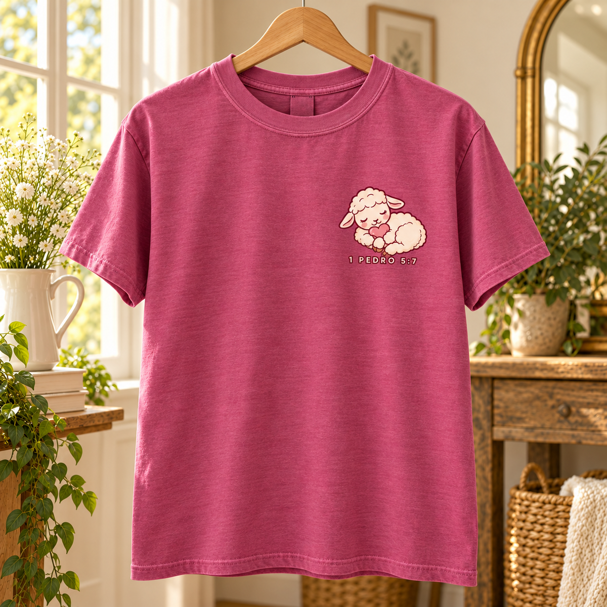 No Estoy Sola – Comfort Colors® Christian T-Shirt | Pink